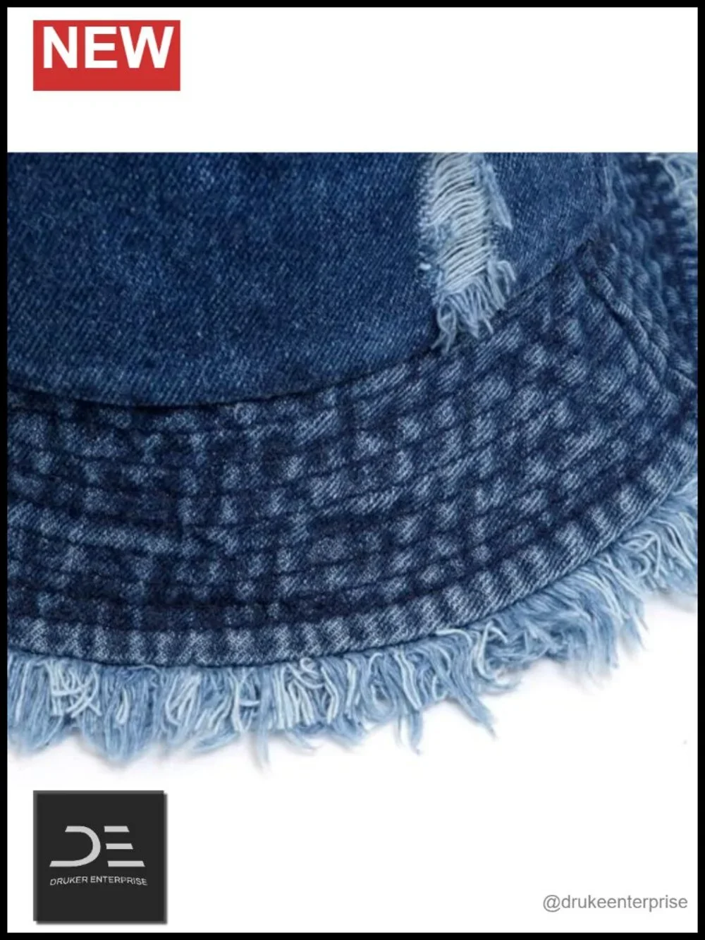 Denim Bucket Hat for Women Ripped Sun Hat Outdoor Cap